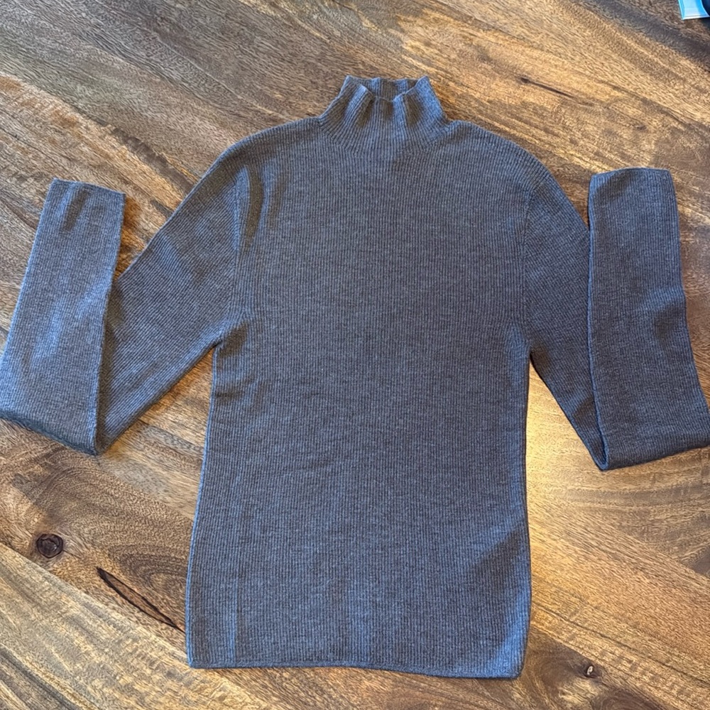 Featherweight Cashmere Ribbed Mockneck Sweater - Picture 2 of 6